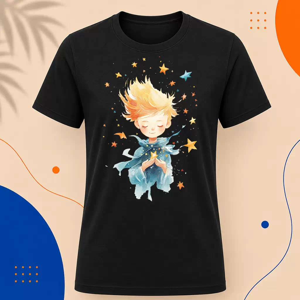 Pánské tričko - Kytice hvězd - Malý princ - Le petit prince
